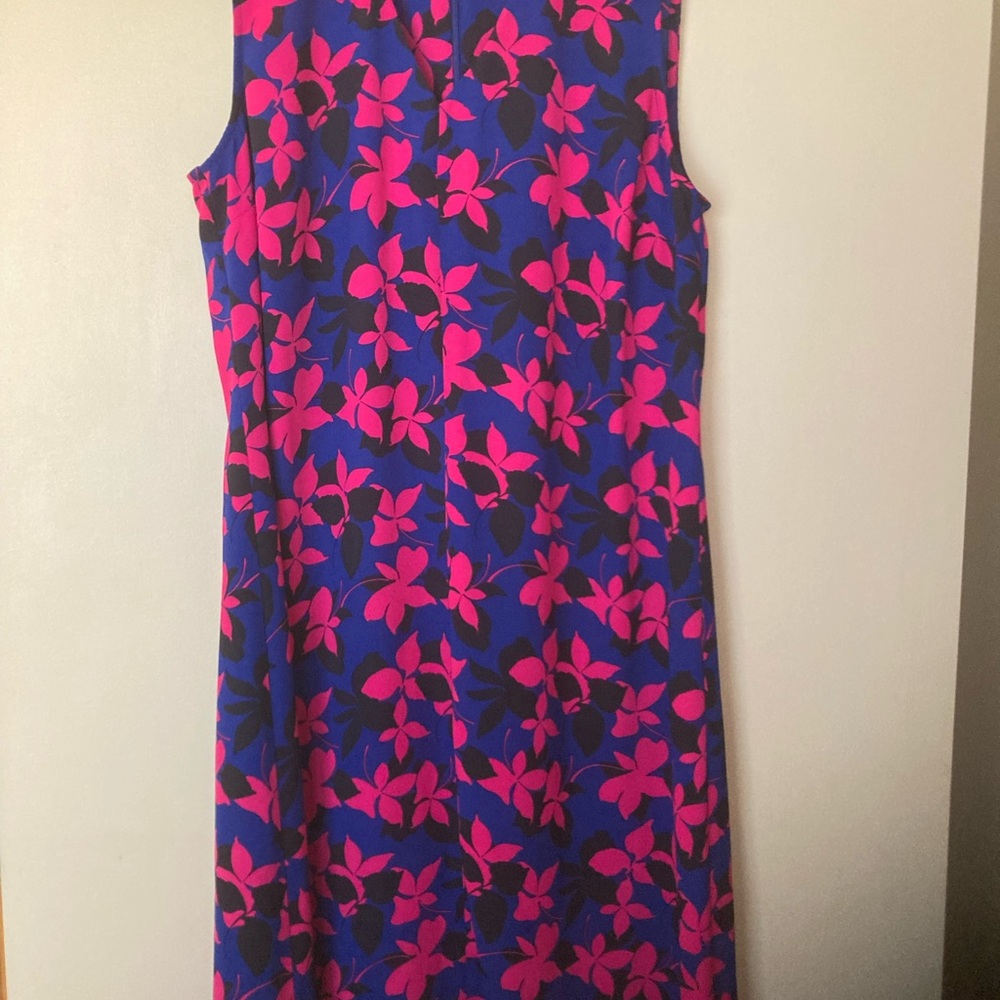 Roz & Ali Pink and Blue Floral Midi Dress